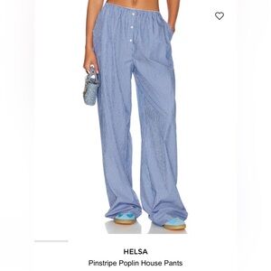 Helsa Pinstripe Poplin House Pants S